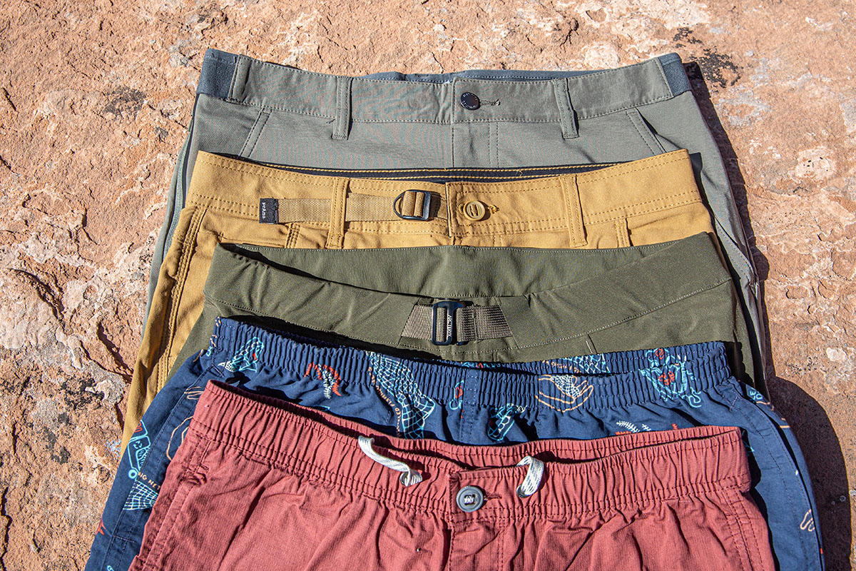 Hiking shorts (waistband comparison)